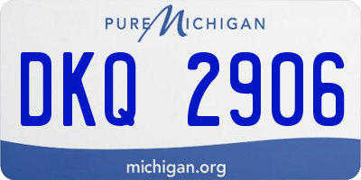 MI license plate DKQ2906
