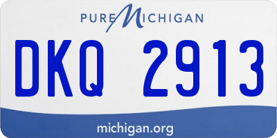 MI license plate DKQ2913