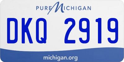 MI license plate DKQ2919