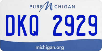 MI license plate DKQ2929