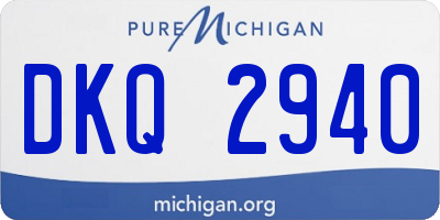 MI license plate DKQ2940
