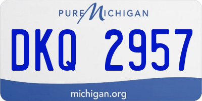 MI license plate DKQ2957