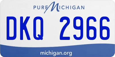 MI license plate DKQ2966
