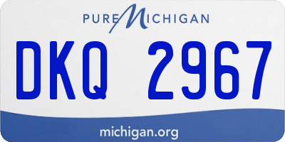 MI license plate DKQ2967