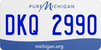 MI license plate DKQ2990