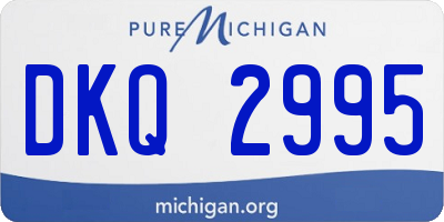 MI license plate DKQ2995