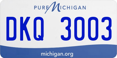 MI license plate DKQ3003