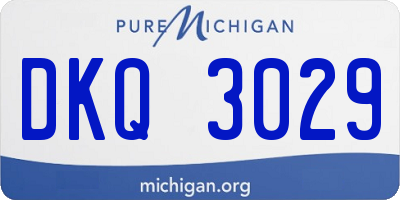 MI license plate DKQ3029