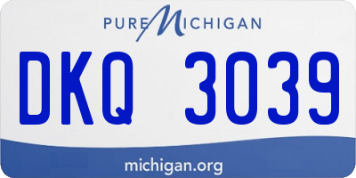 MI license plate DKQ3039