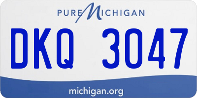 MI license plate DKQ3047