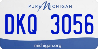 MI license plate DKQ3056