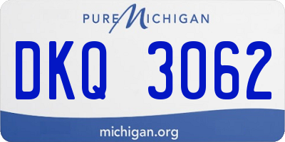 MI license plate DKQ3062