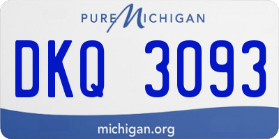 MI license plate DKQ3093