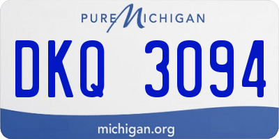MI license plate DKQ3094