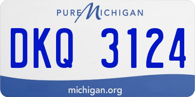 MI license plate DKQ3124
