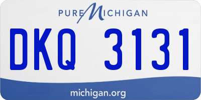 MI license plate DKQ3131