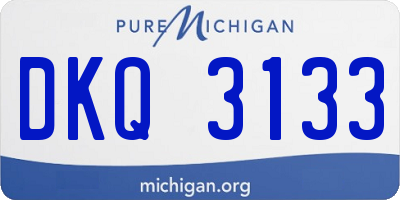 MI license plate DKQ3133