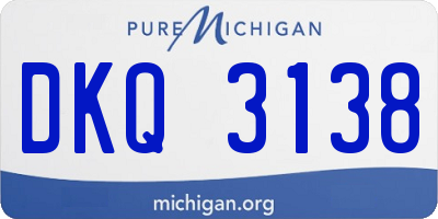 MI license plate DKQ3138