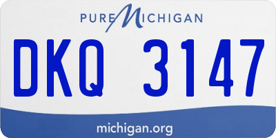 MI license plate DKQ3147