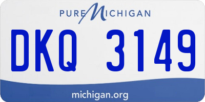 MI license plate DKQ3149