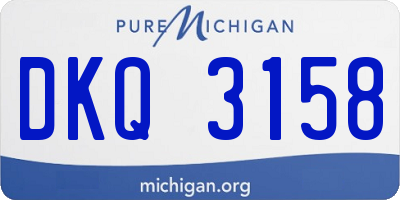 MI license plate DKQ3158