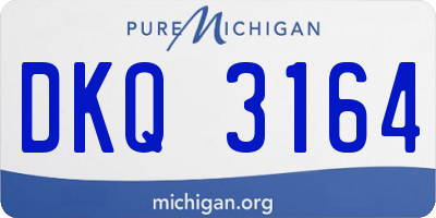 MI license plate DKQ3164