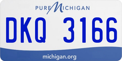 MI license plate DKQ3166
