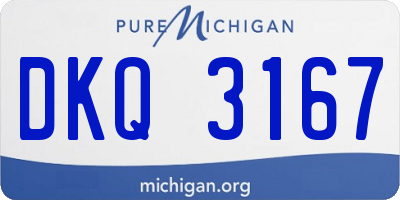 MI license plate DKQ3167