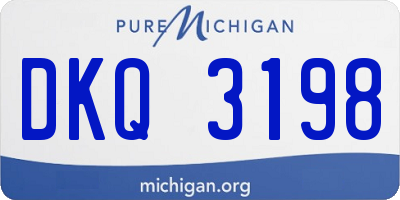 MI license plate DKQ3198