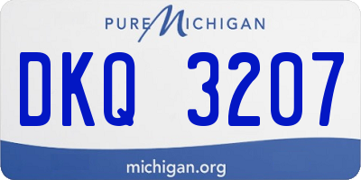 MI license plate DKQ3207