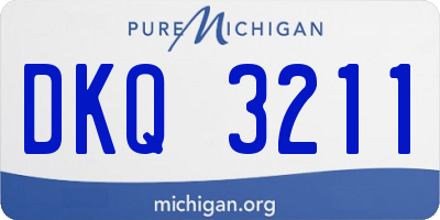 MI license plate DKQ3211