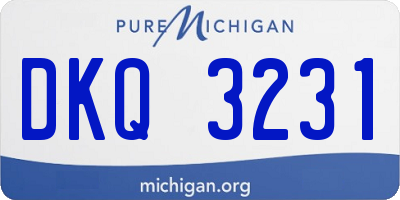 MI license plate DKQ3231