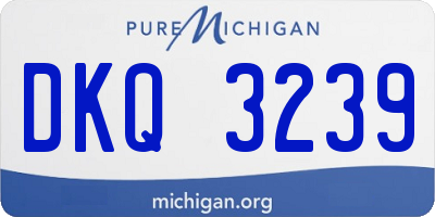 MI license plate DKQ3239
