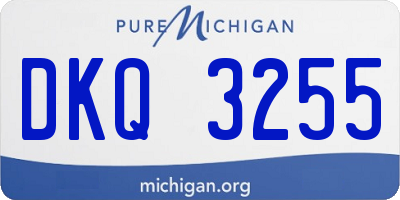 MI license plate DKQ3255
