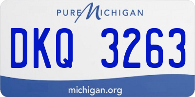 MI license plate DKQ3263