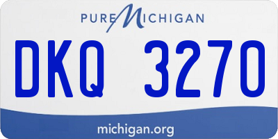 MI license plate DKQ3270