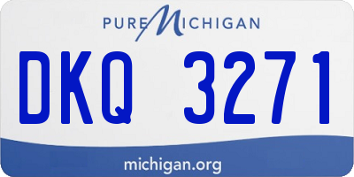 MI license plate DKQ3271
