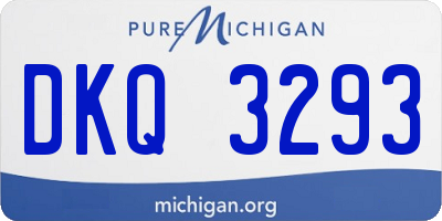 MI license plate DKQ3293