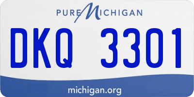 MI license plate DKQ3301