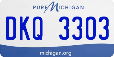 MI license plate DKQ3303