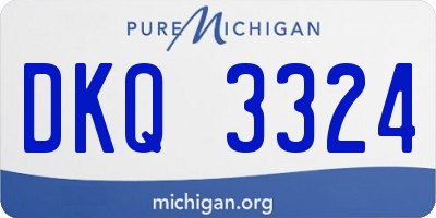 MI license plate DKQ3324