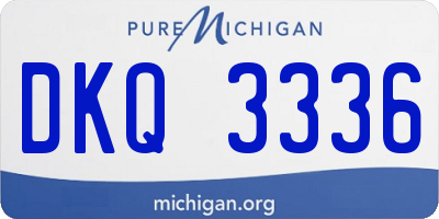 MI license plate DKQ3336