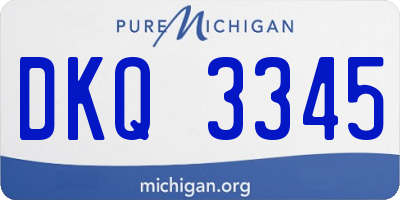 MI license plate DKQ3345