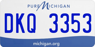 MI license plate DKQ3353