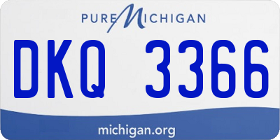 MI license plate DKQ3366
