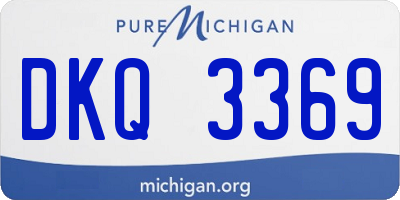MI license plate DKQ3369