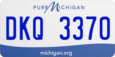 MI license plate DKQ3370