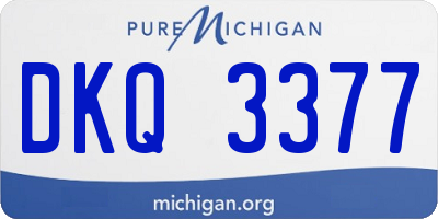 MI license plate DKQ3377