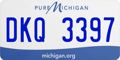 MI license plate DKQ3397