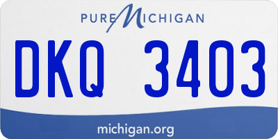 MI license plate DKQ3403